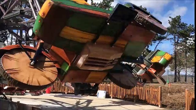 Le Creusot premiers tests pour le woodside 66 la nouvelle attraction du parc des Combes