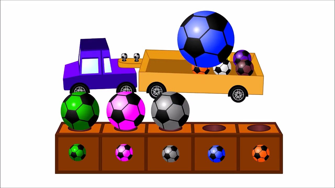 Soccer Balls Balloons Colors for Chilren - Colors Sports Balls for Kids - Baby Games Toys & Songs