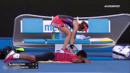 TOP  MOST HOTTEST FUNNY MOMENTS IN TENNIS - (Sania Mirza,Caroline Wozniacki,Nadal,Djokovic)