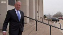 James Mattis welcomes John Bolton to talks at the Pentagon