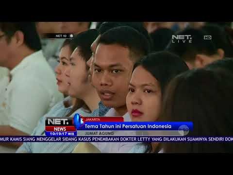 Jemaat Saksikan Prosesi Jalan Salib Di Gereja Katedral -NET10