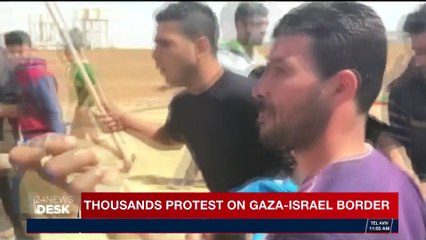 i24NEWS DESK | Thousands protest on Gaza-Israel border | Friday, March 30th 2018