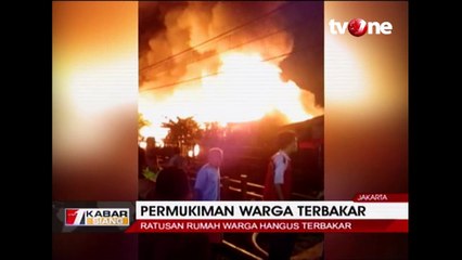 Video Pemukiman Warga Terbakar di Taman Kota