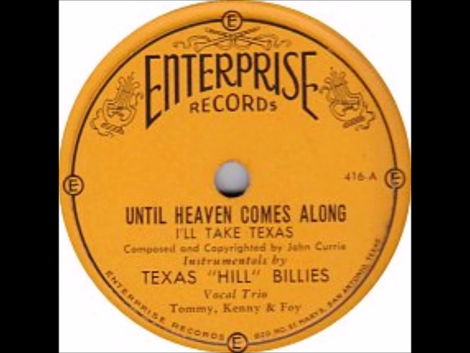 TEXAS HILL BILLIES ENTERPRISE 416 ...1951