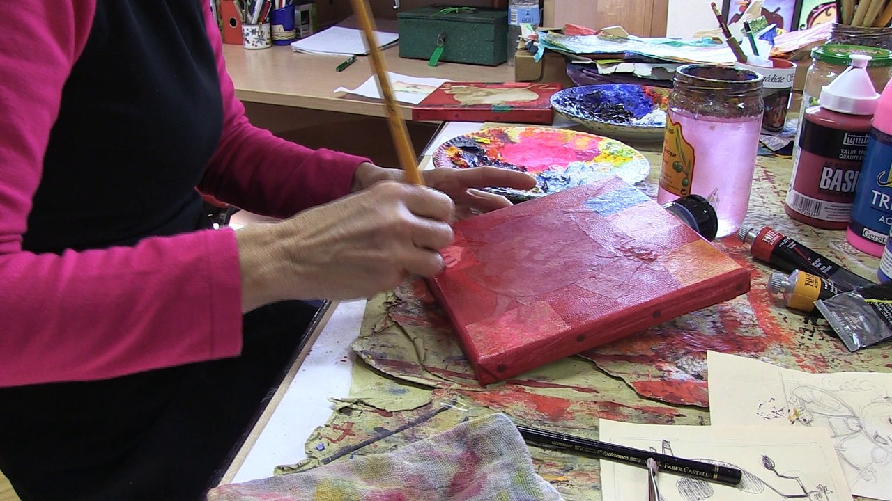 Les artistes de Marols, si le ciel prend, parfois des teintes étonnantes,