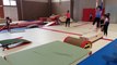 Vidéo des entraînements - Livia sur ses 1eres rondades flip! (Poussines 1)
