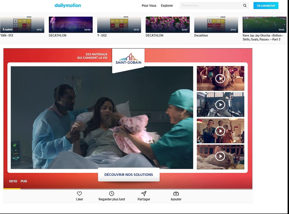 Préroll multi vidéos - Saint Gobain