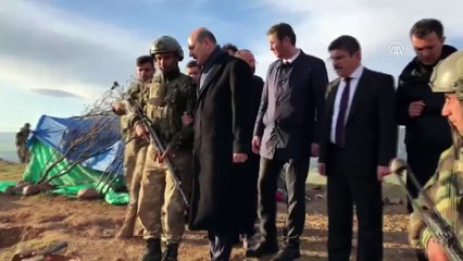İçişleri Bakanı Soylu, 6 güvenlik korucusunun şehit olduğu Eruh'taki üst bölgesinde incelemelerde bulundu - SİİRT