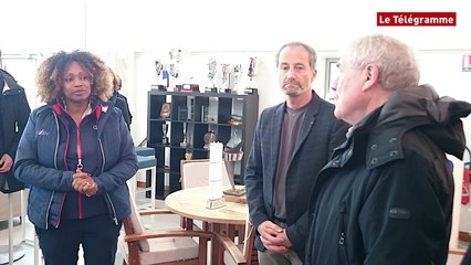 Lorient. La ministre des Sports Laura Flessel à La Base