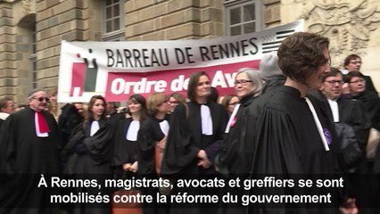"Journée morte" dans la justice: rassemblement à Rennes