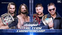 WWE 2k18 Seth Rollins And Aj Styles Vs The Miz And Kevin Owens Tag Team Championship Match