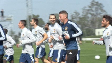 Ibra's introduction to LA Galaxy team-mates
