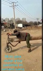 motorcycle made with wooden stick