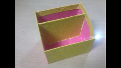 DIY_ How to make penstand cum phone stand using Cardboard - useful craft