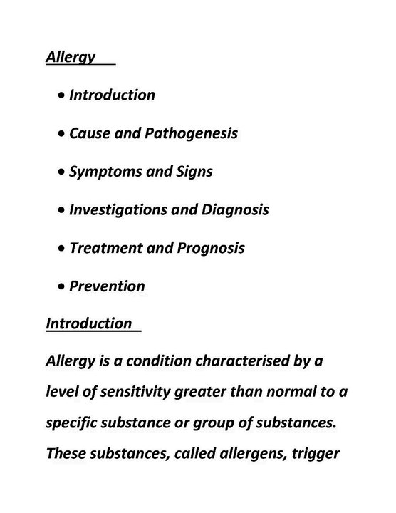 allergy