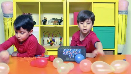 بالونات عنيدة في صندوق جاد وإياد - Blast box balloon explosion challenge _ طيور الجنة