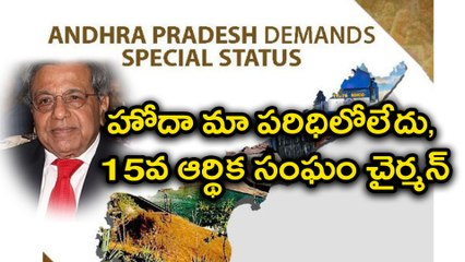 Finance Commission Chairman On Special Status