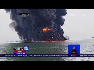 Kapal Tanker Terbakar di Balikpapan - NET 12