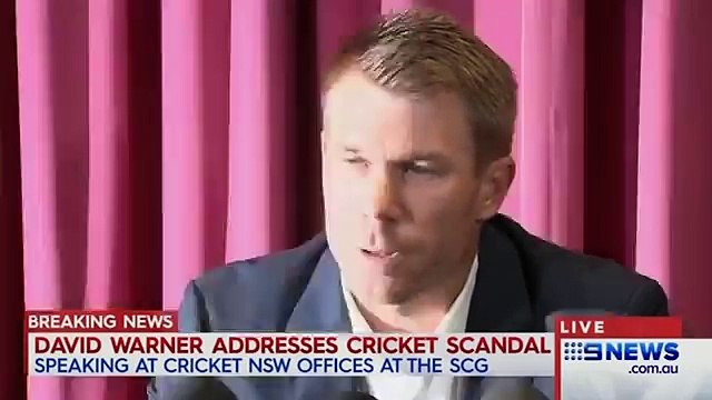 David Warner Breaks down in tears admits he let Australia down at PRESS Conference