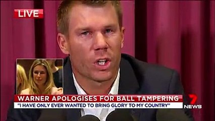 -I have let you down badly. I hope in time I can find a way to repay for all you have given me and possibly, earn your respect again.- - David Warner apologises for ball-tampering, leaving the media conference n