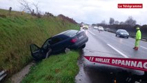 Sainte-Sève (29). Ralentissement sur la RN12 suite à un accident