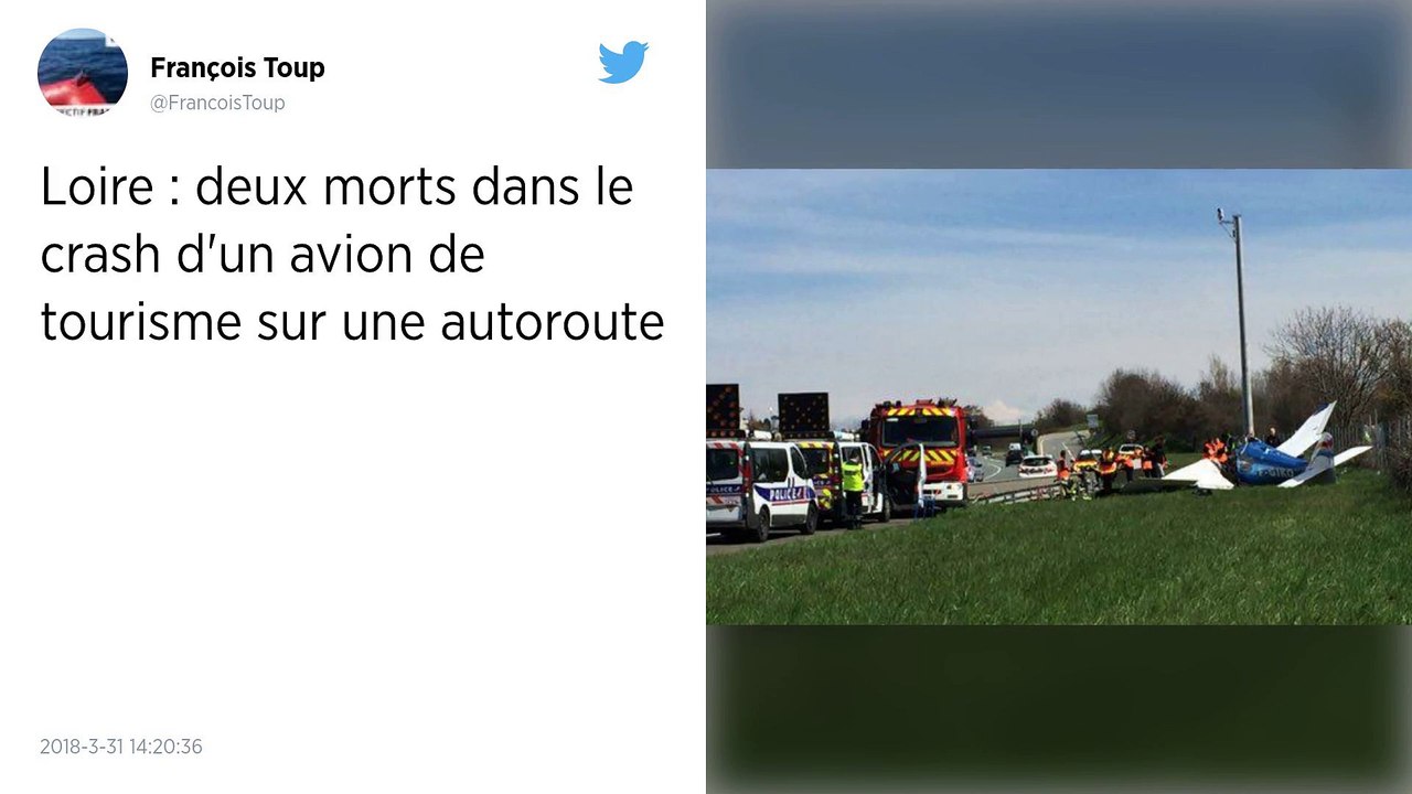Loire. Deux morts dans le crash d'un avion de tourisme sur une autoroute.