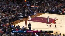 Lebron James HIGH IQ Play to Jordan Clarkson for 3-pointer / Cavs vs Pelicans March 30, 2018