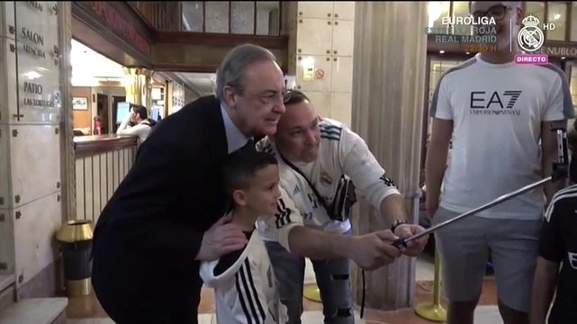Baño de masas de Florentino Pérez en la comida de directivas con Las Palmas