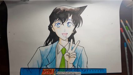 drawing  RAN MORI with color pencil so cute