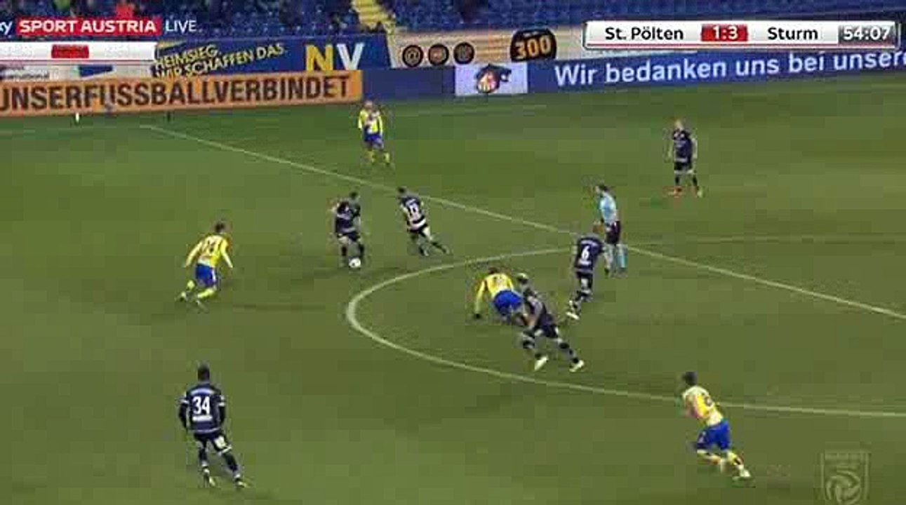 Peter Zulj Goal - St. Polten 1 - 3	 Sturm Graz 31-03-2018