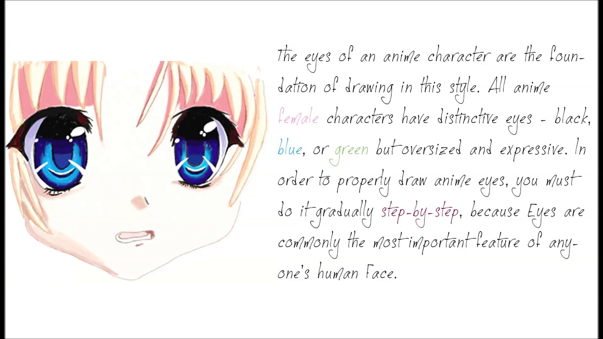 How to Draw Anime Eyes Step-by-Step - Dailymotion Video