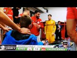 Le cri de joie après Nîmes Valenciennes et Nîmes en Ligue 1, c'est fait 30 03 2018