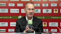 Réaction de Didier Ollé-Nicolle et Jean-Marc Furlan après US Orléans - Stade Brestois 29