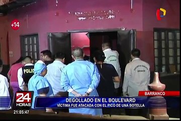 Hombre muere degollado con pico de botella tras gresca en un bar de Barranco