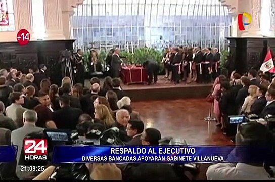 Diferentes bancadas congresales expresan su apoyo a Gabinete Villanueva