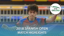 2018 Spanish Open Highlights I Cho Seungmin vs Tobias Hippler (U21-Final)