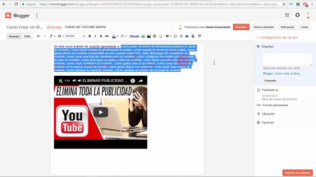 Como crear un blog en blogger 2018 facil, rapido y gratis