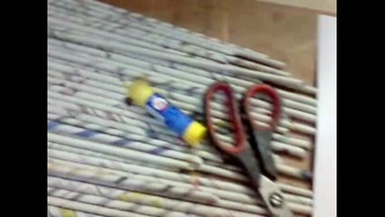 DIY_ How to make pendulum wall clock using news paper rolls - best out of waste