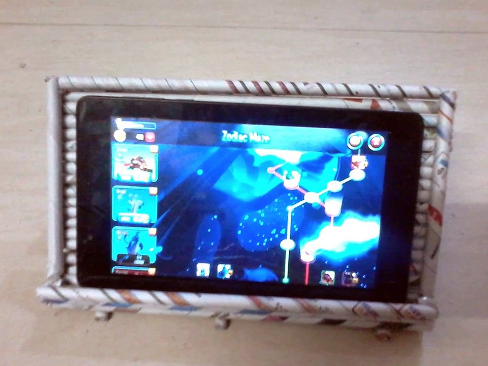 DIY_ How to make tablet_smartphone stand using news paper rolls_tubes-best out of waste craft