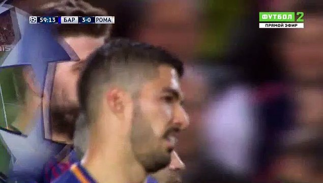 Gerard Pique Goal HD - Barcelona	3-0	AS Roma 04.04.2018