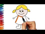 Kız Çocuk nasıl çizilir - Çizelim Boyayalım