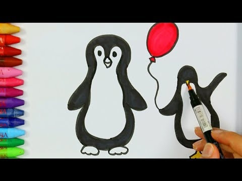 Penguen nasıl çizilir - Çizelim Boyayalım
