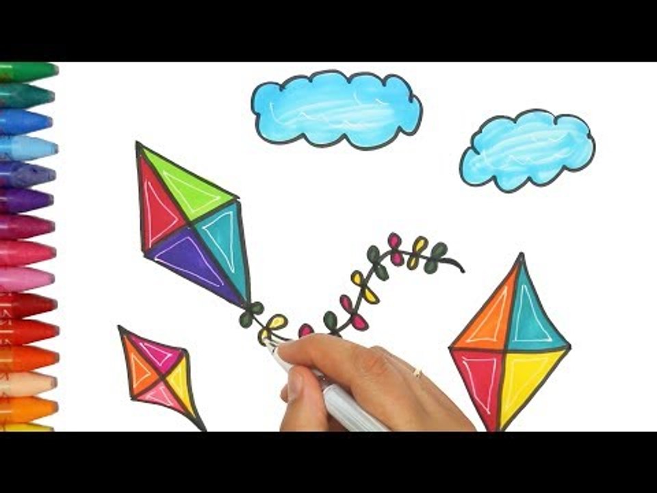 Uçurtma nasıl çizilir - Çizelim Boyayalım