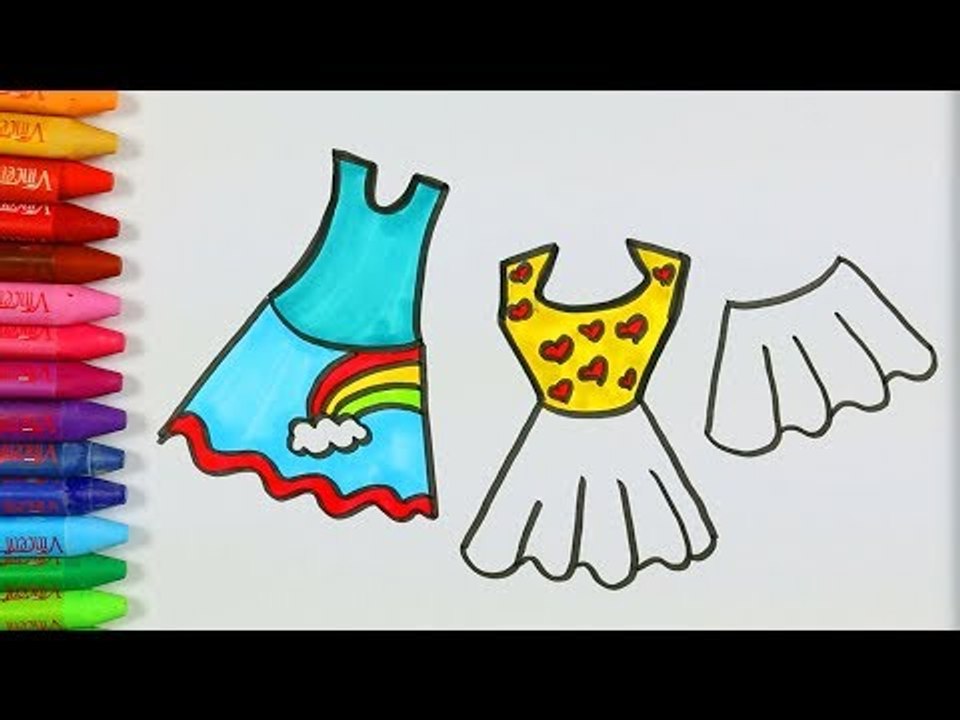 Elbise ve etek nasıl çizilir - Çizelim Boyayalım