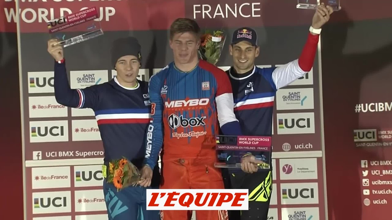 Mahieu et Daudet sur le podium - Cyclisme - BMX - CM (H)