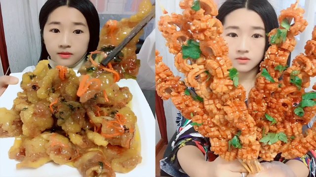MEOGBANG BJ COMPILATION-CHINESE FOOD-MUKBANG-challenge-Beauty eat strange food-asian food-NO.108