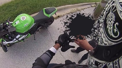 COPS vs BIKER WITH A GUN