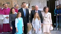 El rey Juan Carlos en la misa de Pascua tras cuatro años de ausencia