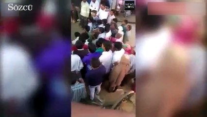 Sevgilisiyle Evden Kaçan Karısını Ağaca Bağlayıp Kırbaçladı