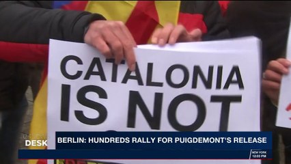 i24NEWS DESK | Berlin: hundreds rally for Puigdemont's release | Sunday, April 1st 2018